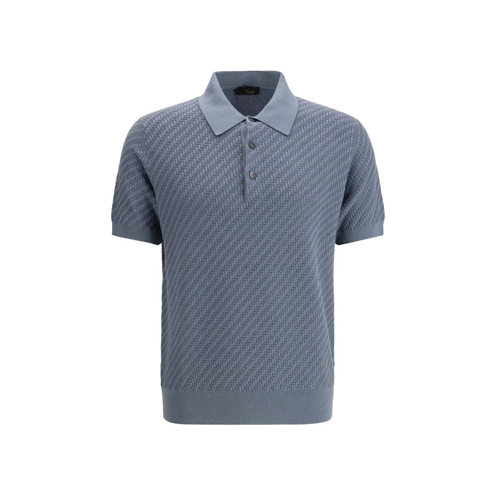 Hellblaues Baumwoll-Poloshirt