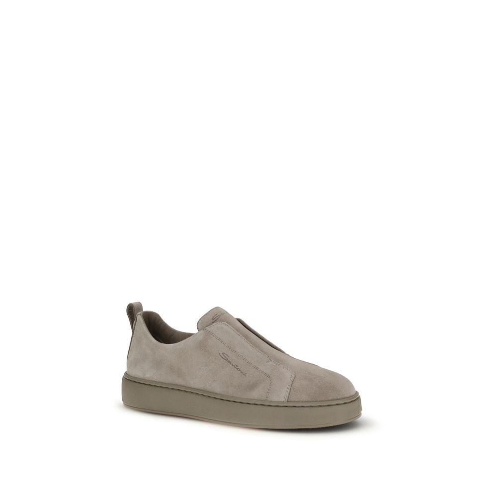 Beige Bos Taurus Sneakers aus Kalbsleder