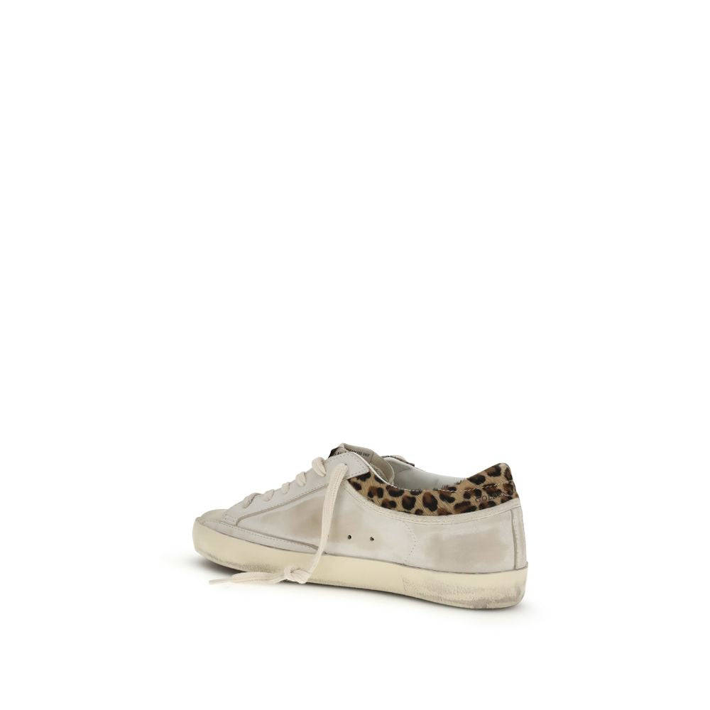 White Calf Leather Bos Taurus Low Top Sneakers