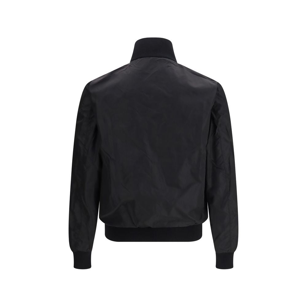 Black Fleece Wool Full-Length Jacket