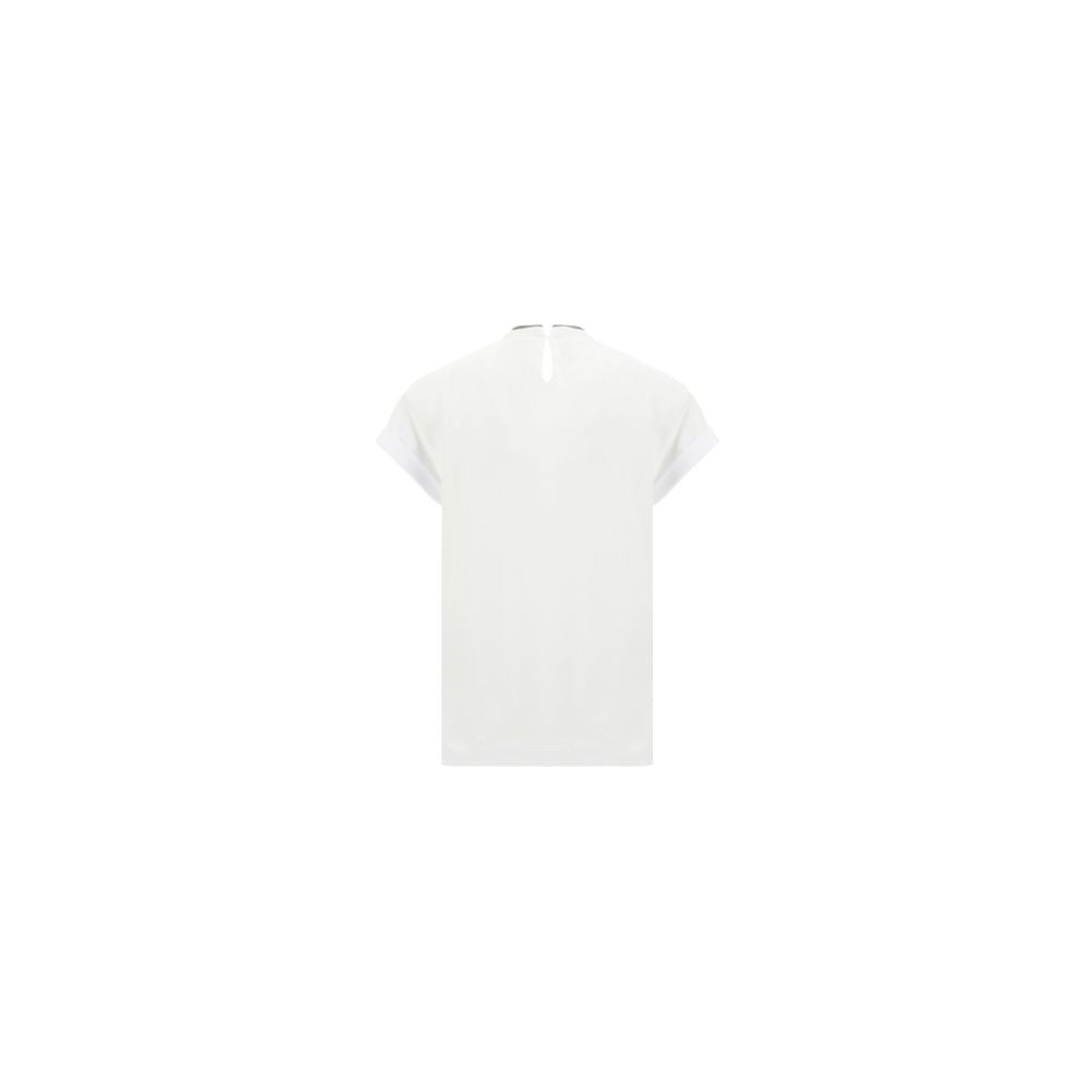 White Elastane T-Shirt