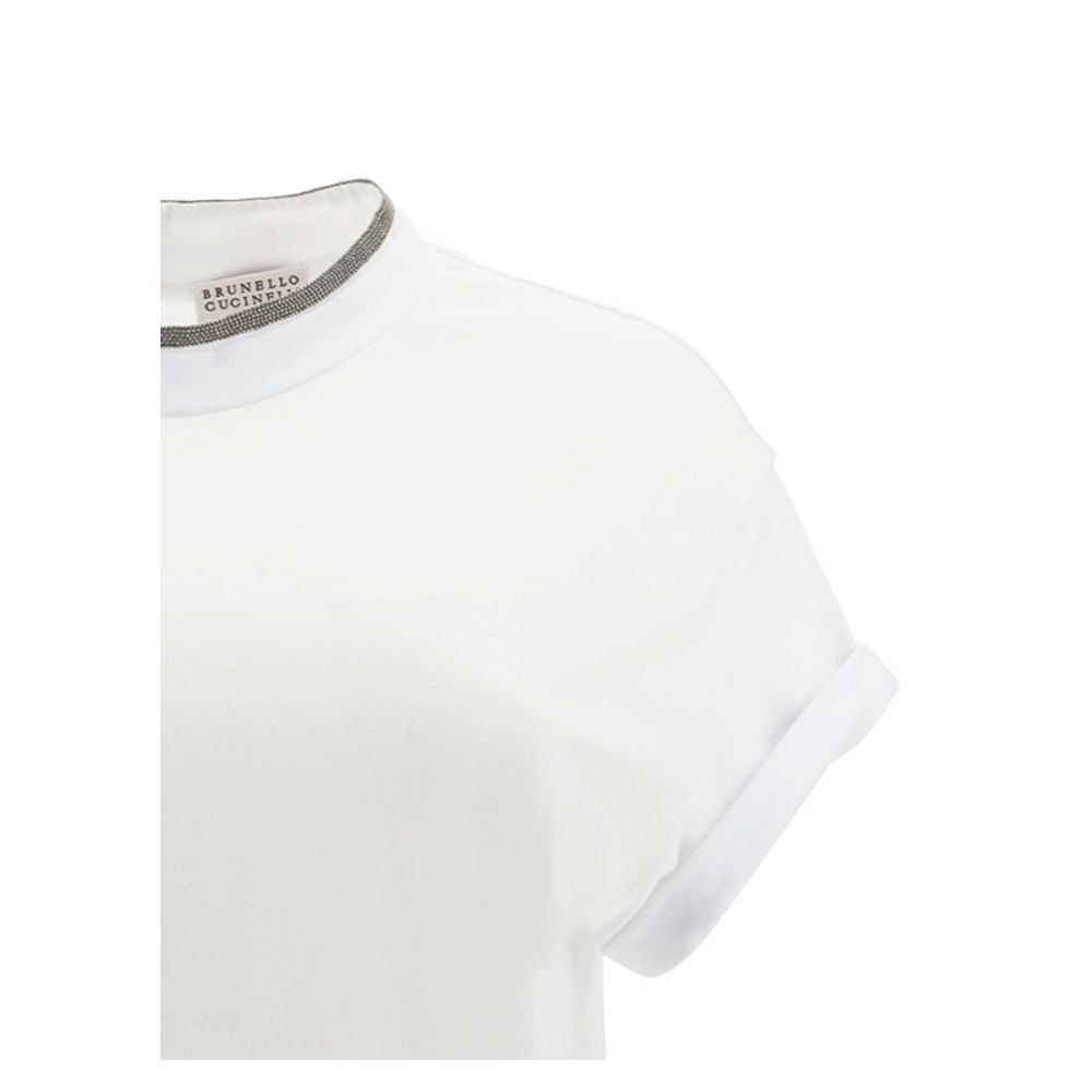 White Elastane T-Shirt