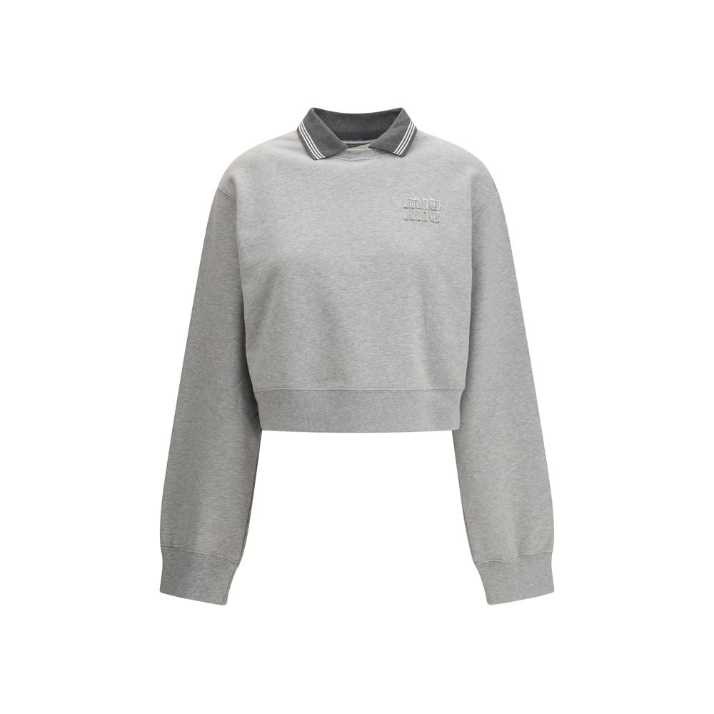 Graues Baumwoll-Sweatshirt