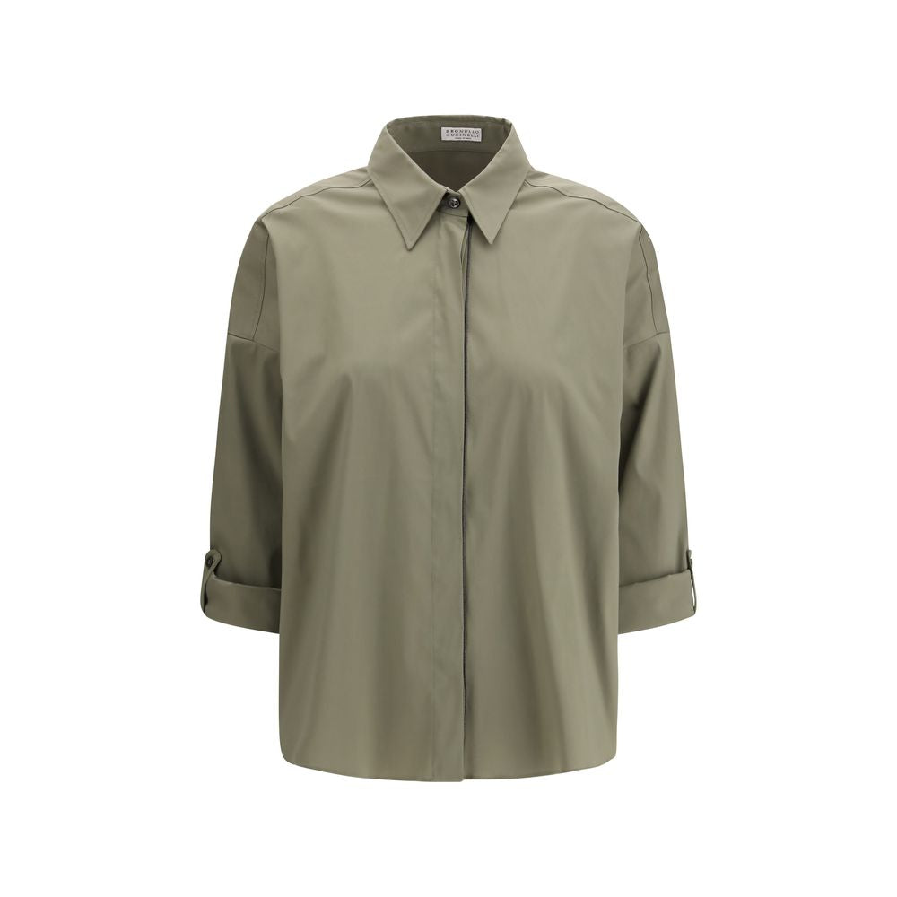 Green Cotton Dress Shirt