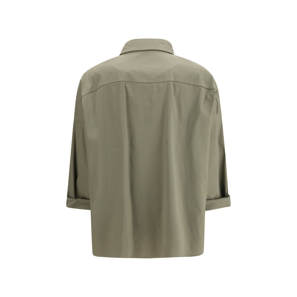 Green Cotton Dress Shirt