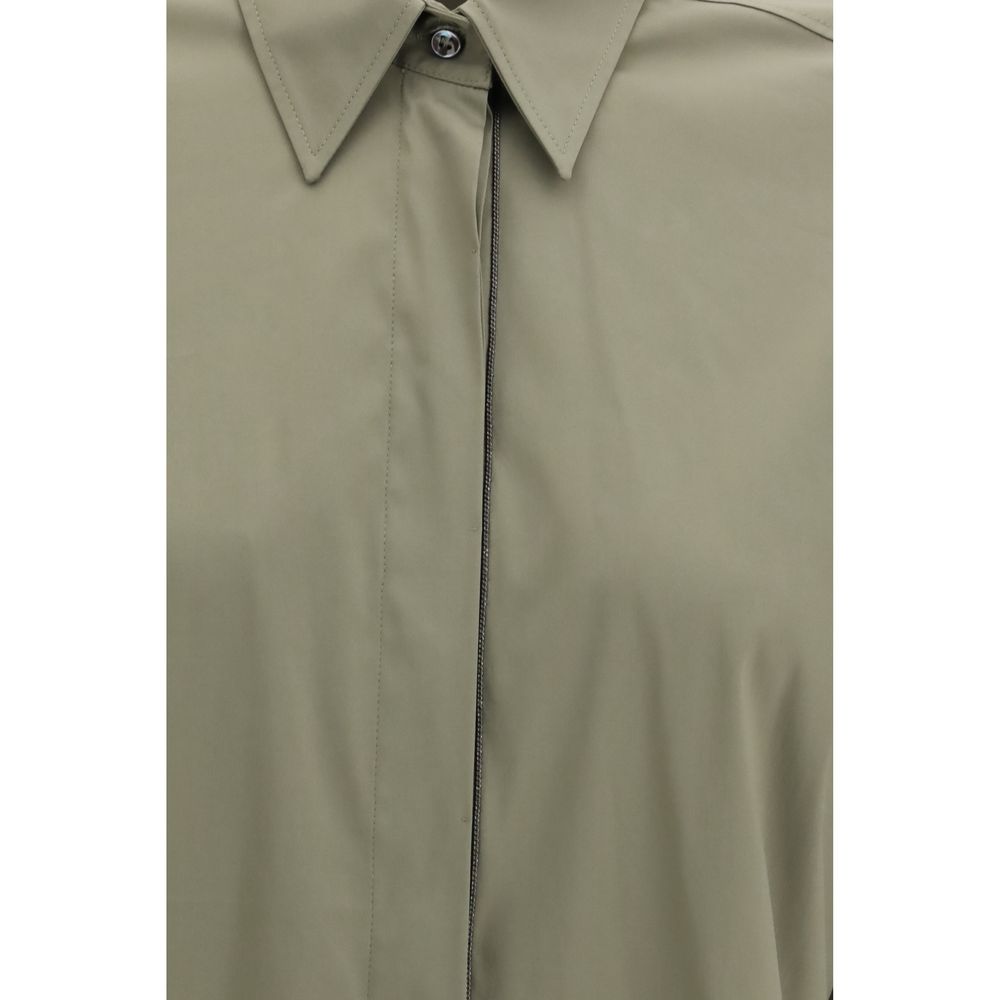 Green Cotton Dress Shirt