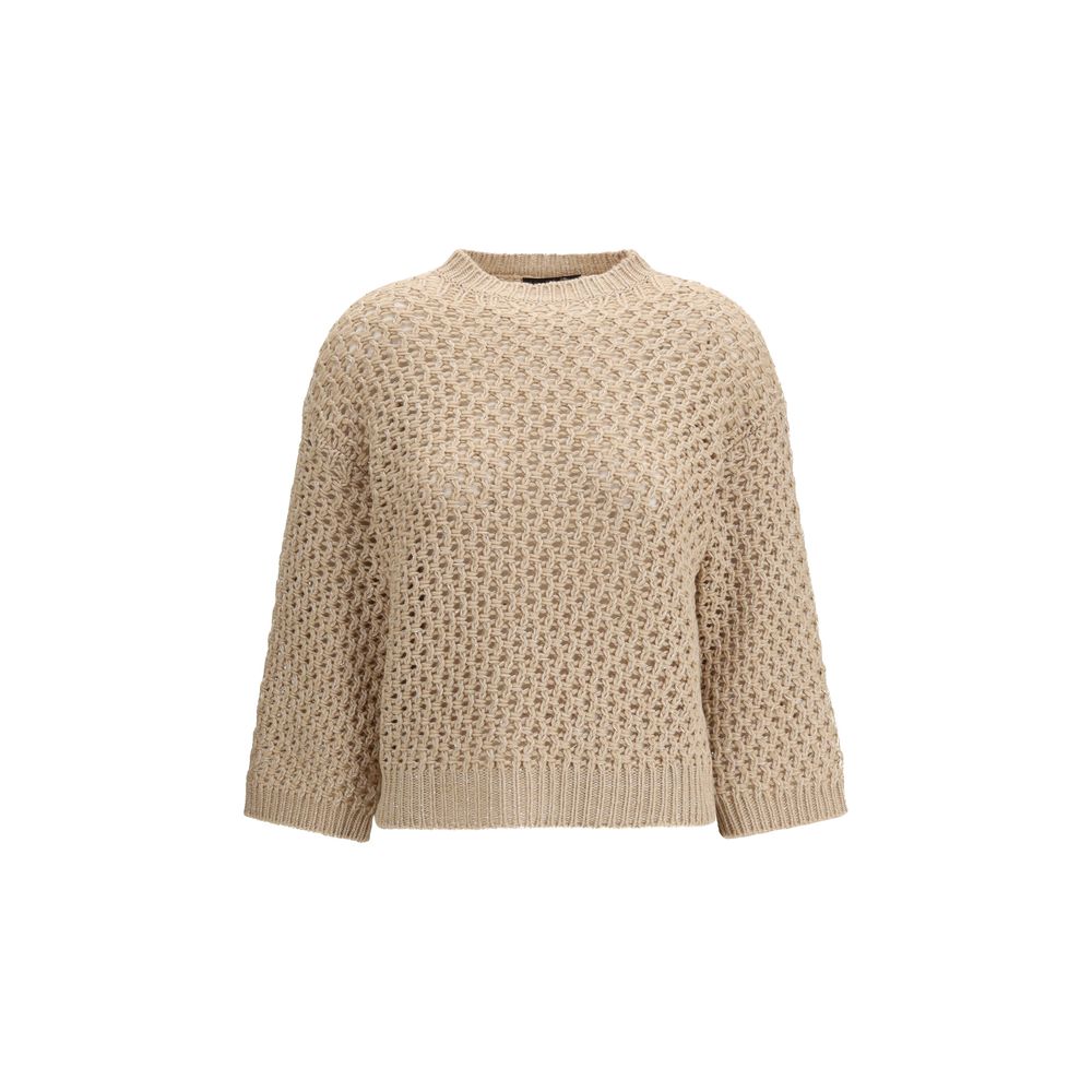 Beige Fleece Wool Sweatshirt