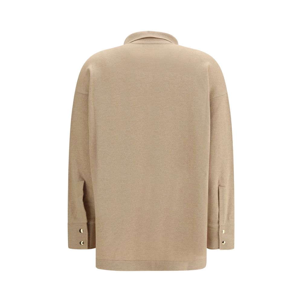 Beige Fleece Wool Shirt