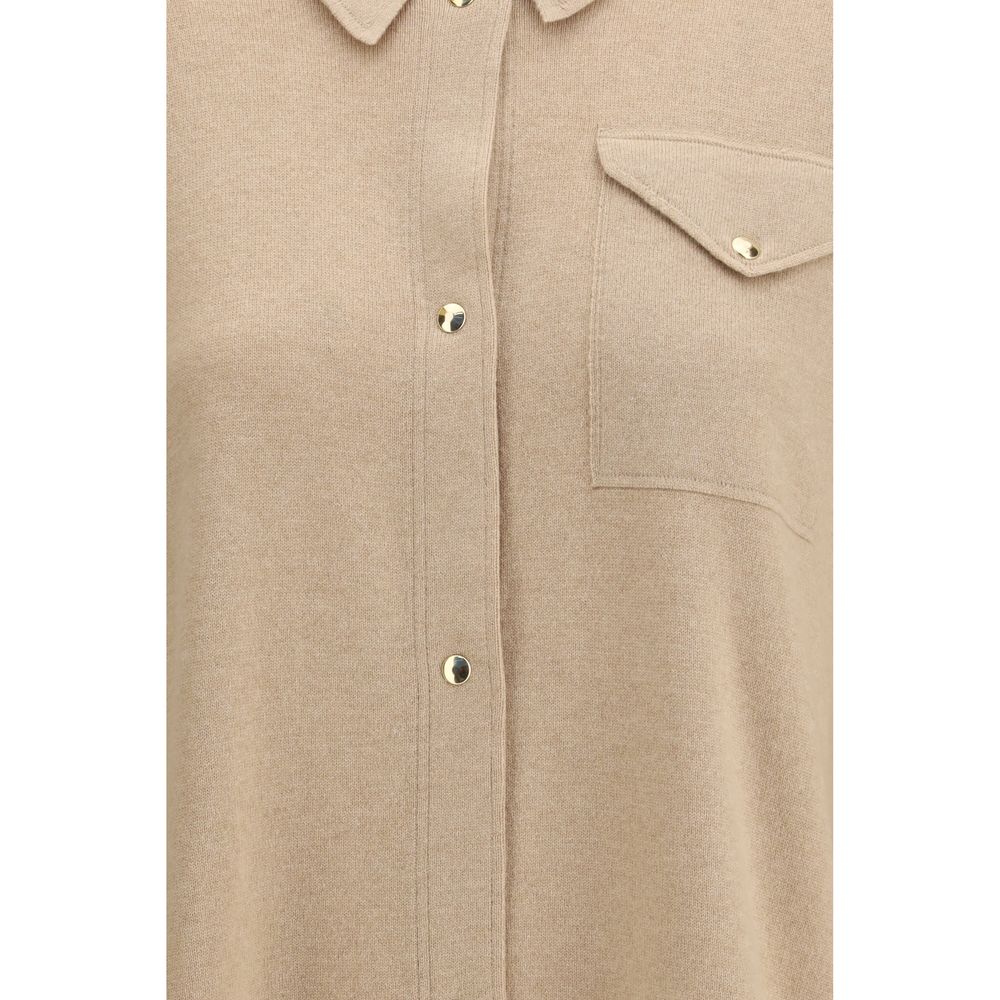 Beige Fleece Wool Shirt