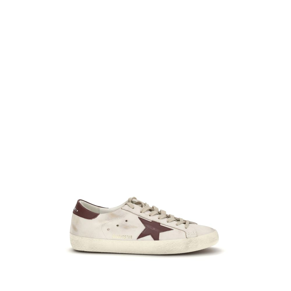 White Calf Leather Bos Taurus Sneakers