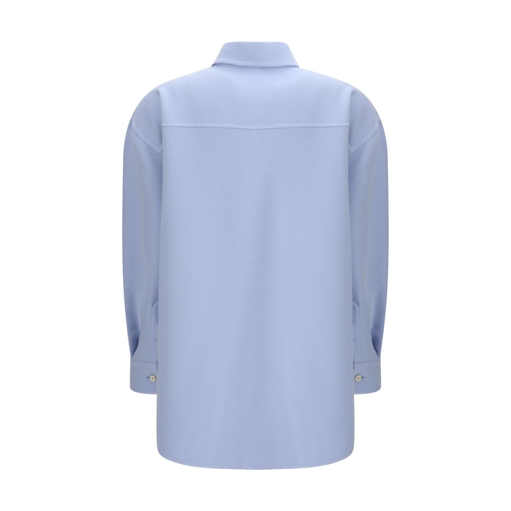 Light Blue Fleece Wool Shirt