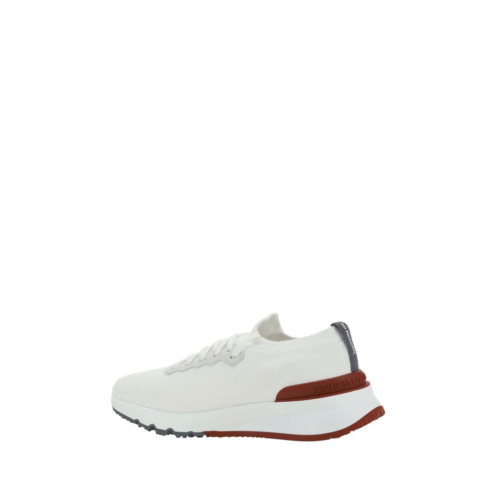 White Rubber Low Top Sneakers