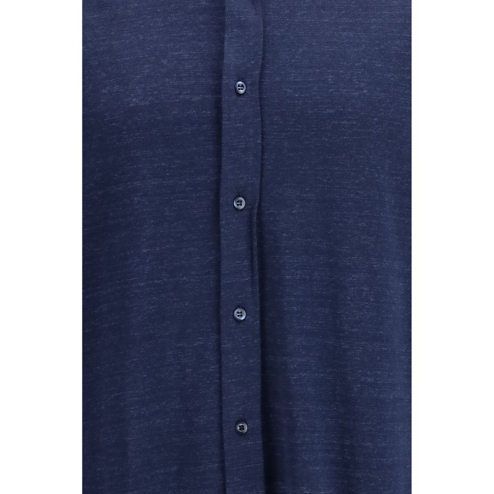 Blue Linen Dress Shirt