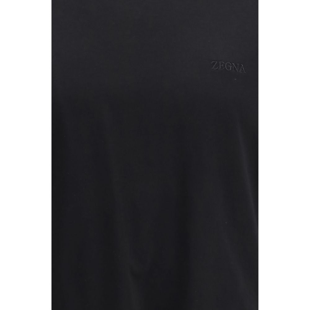 Black Cotton Polo Shirt