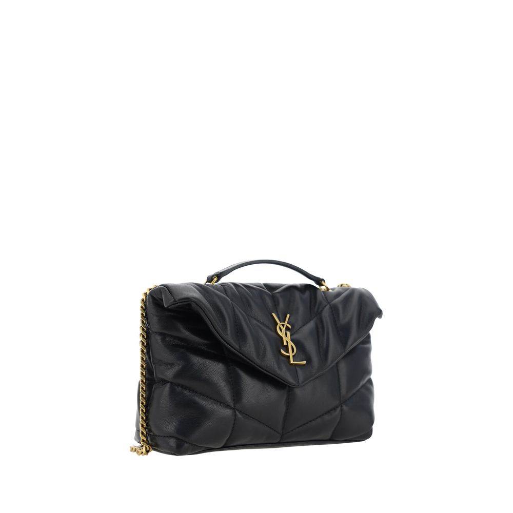 Black Puffer Toy Quilted Shoulder Bag