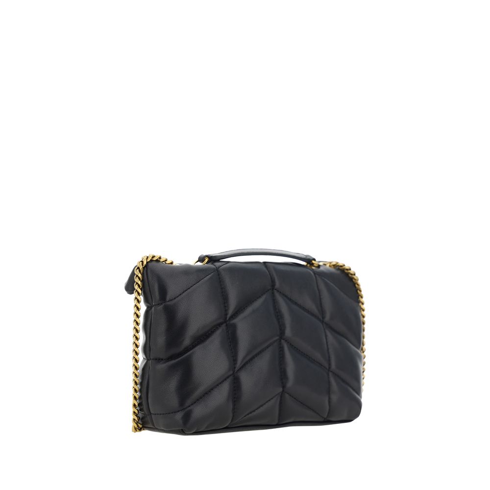 Black Puffer Toy Quilted Shoulder Bag