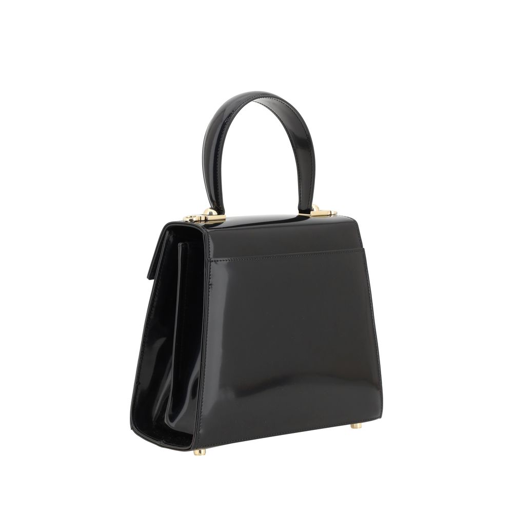Schwarze Bos Taurus Handtasche aus Kalbsleder