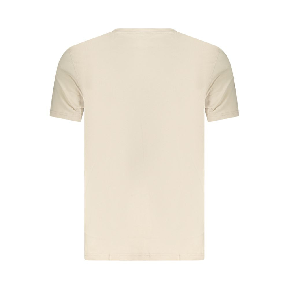 Beige Cotton Mens T-Shirt