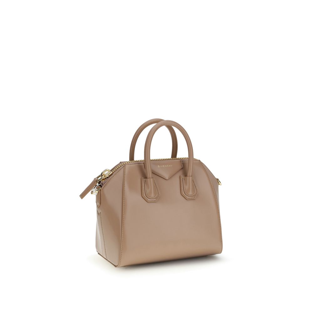 Beige Calf Leather Bos Taurus Handbag