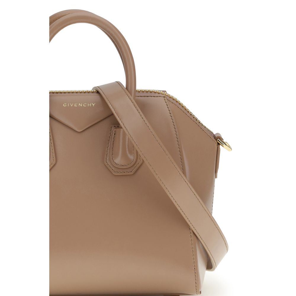 Beige Calf Leather Bos Taurus Handbag