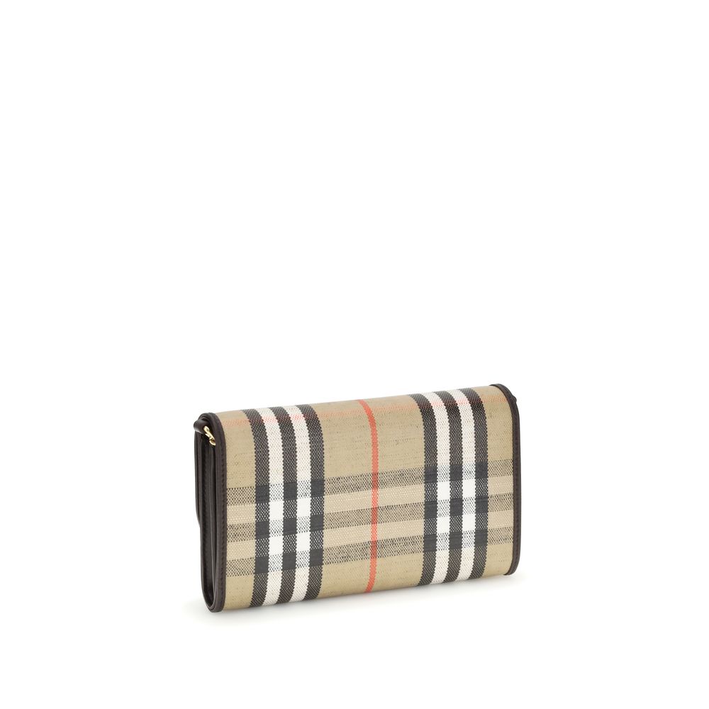 Beige Cotton Clutch Bag