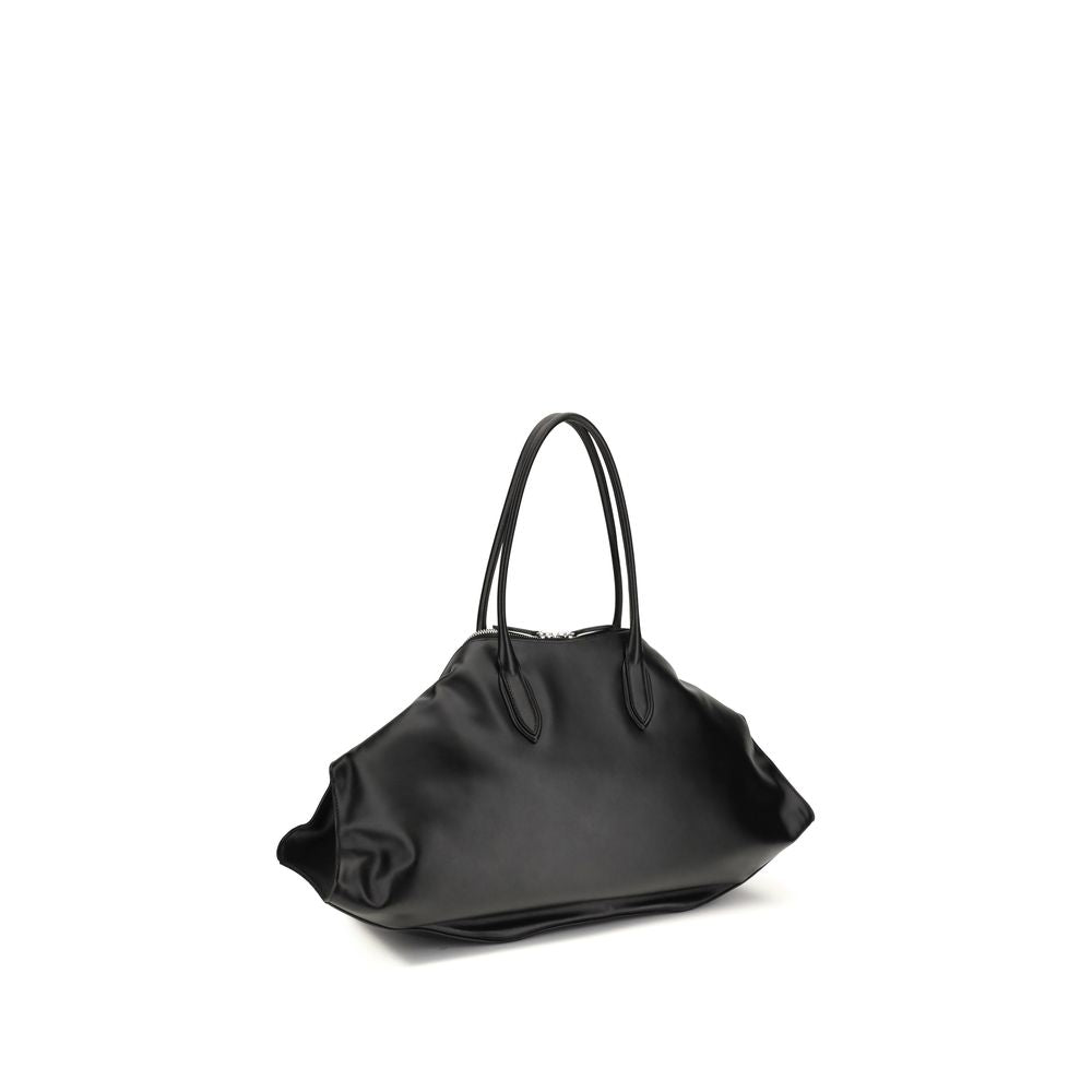 Schwarze Manta Maxi Schultertasche