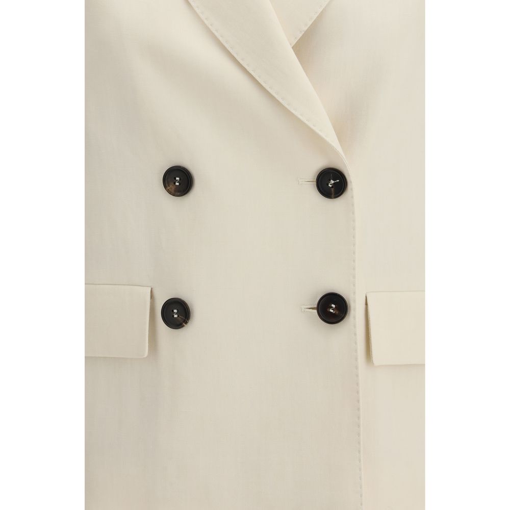 Giacca in viscosa beige