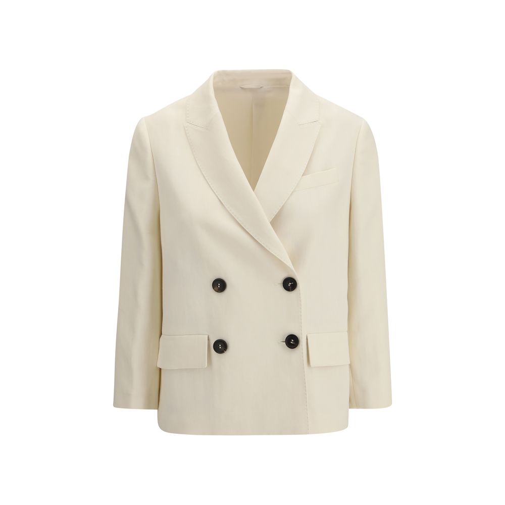 Giacca in viscosa beige
