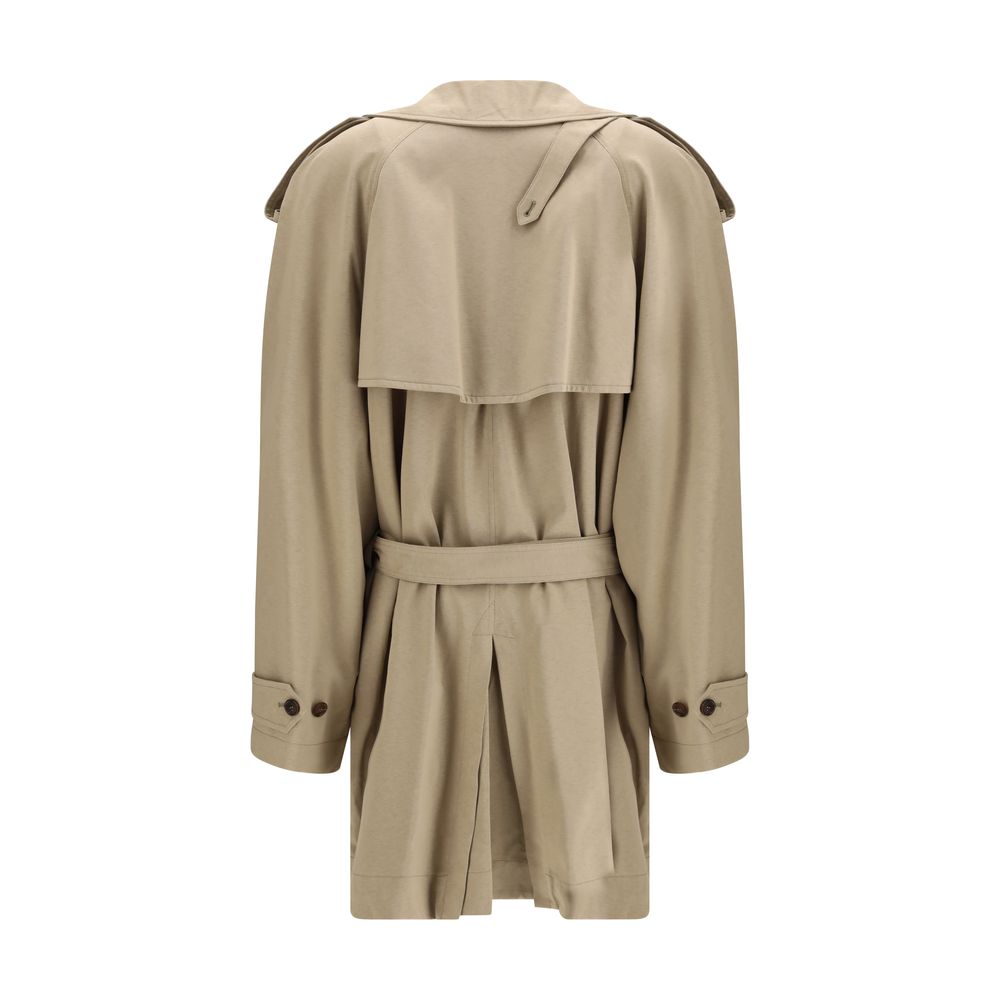 Trench in cotone beige