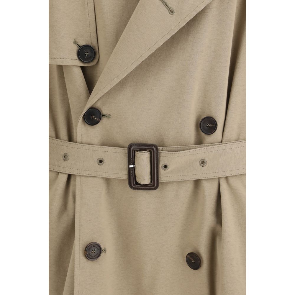 Trench in cotone beige