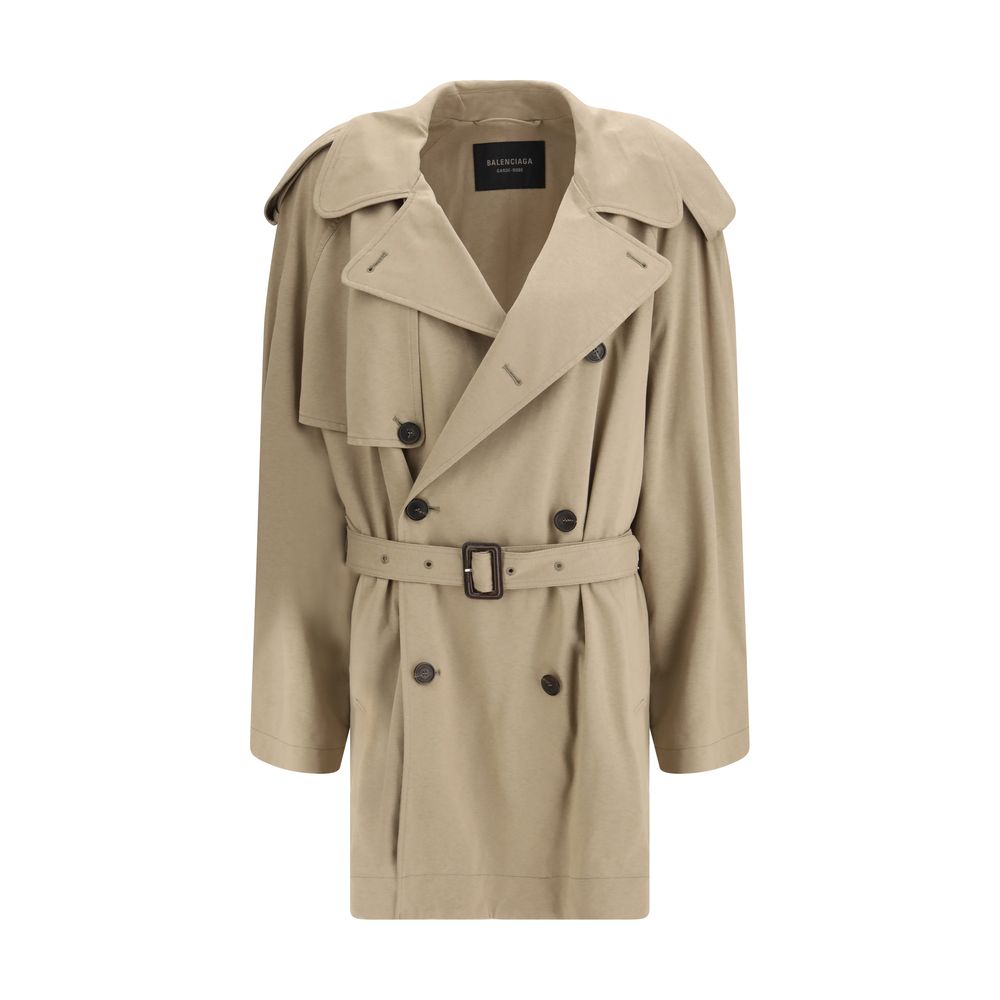 Trench in cotone beige