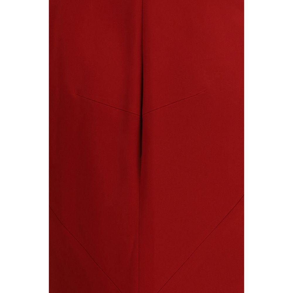 Abito casual in viscosa rossa