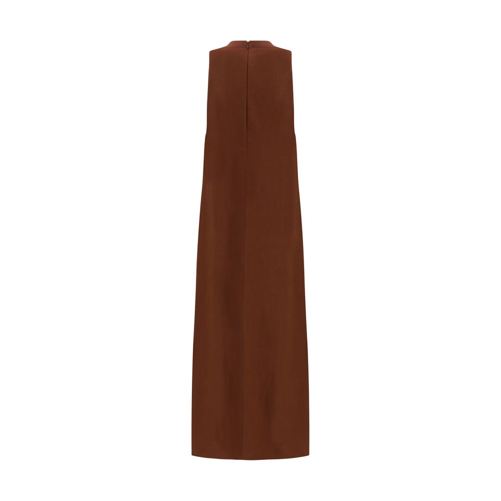 Braunes Viskose-Freizeitkleid