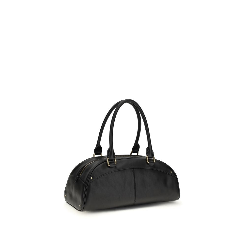 Schwarze Bowling-Handtasche