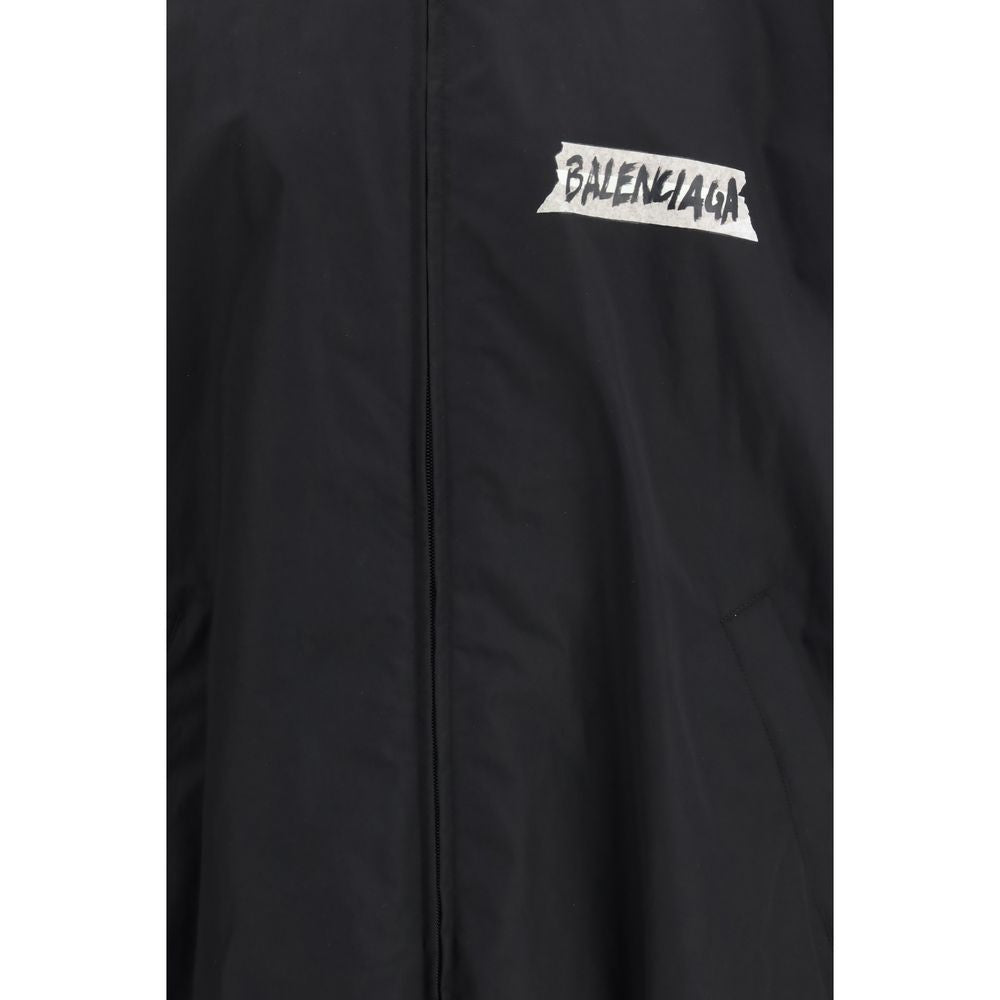 Schwarze Abdeckbandjacke