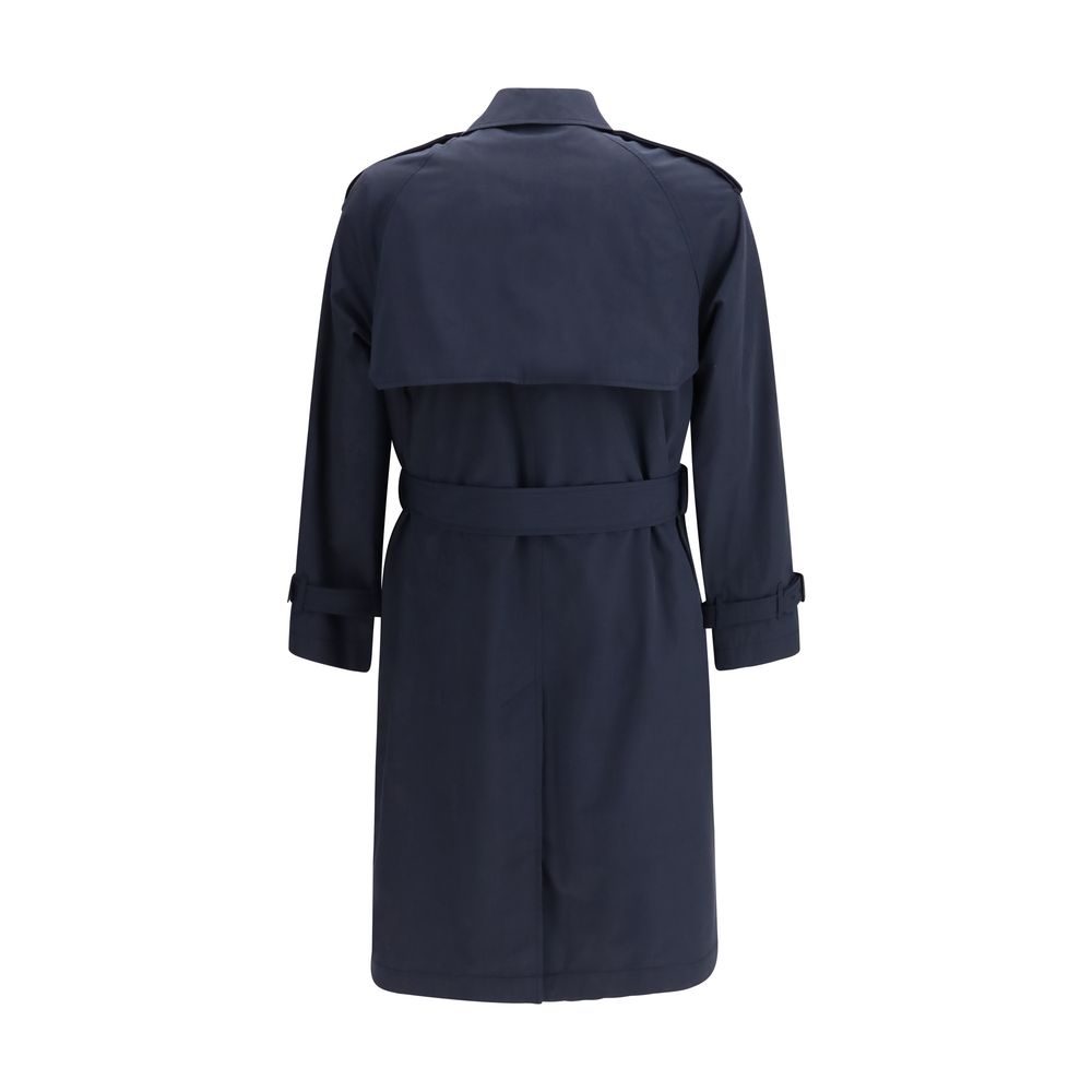 Blauer Trenchcoat aus Polyester