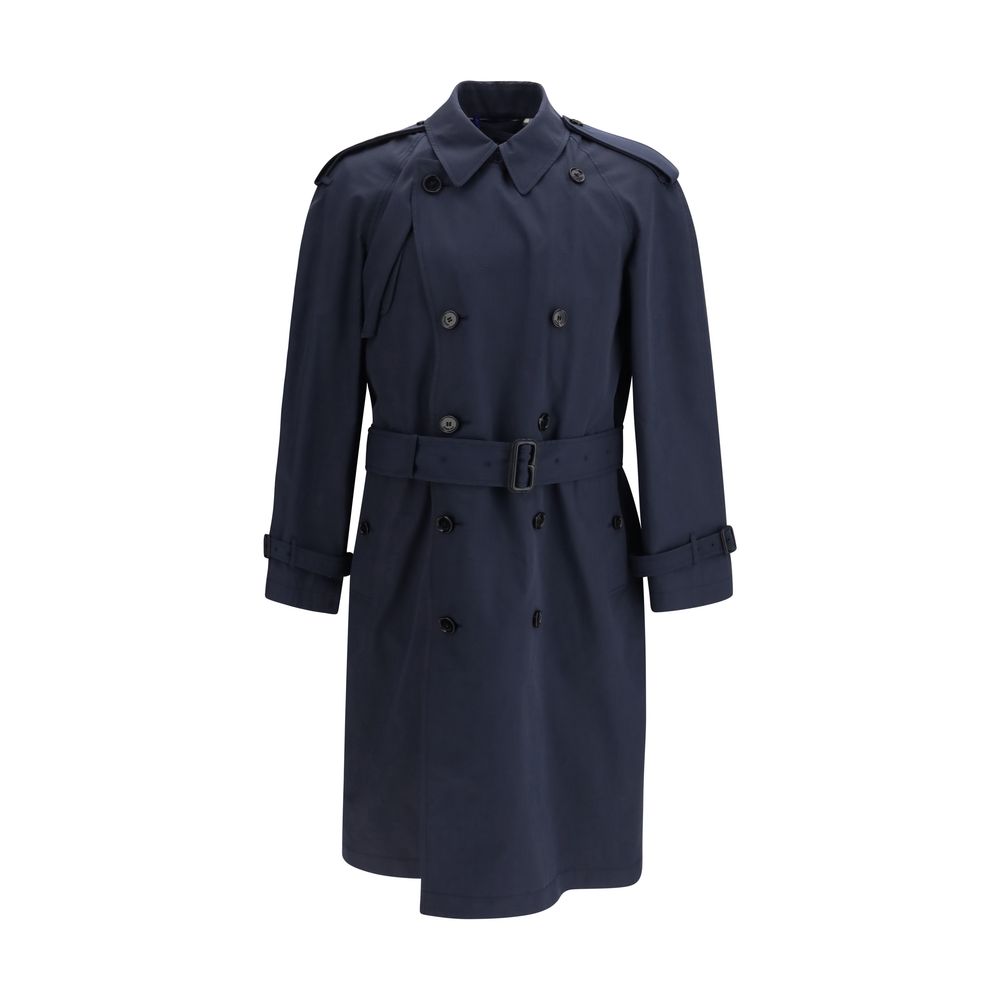 Blauer Trenchcoat aus Polyester