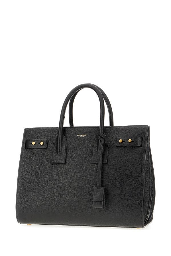 Borsa a mano Sac De Jour in pelle di vitello nera