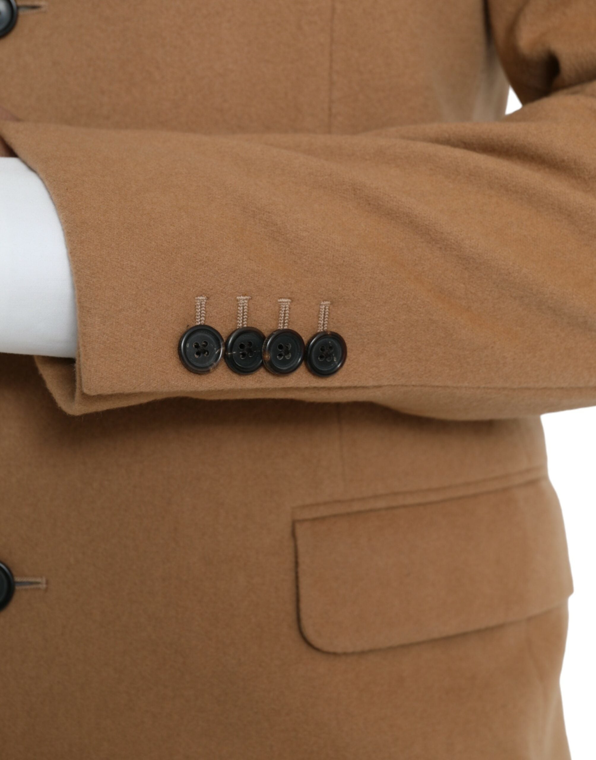 Brauner Kaschmir-Zweiteiler, einreihig