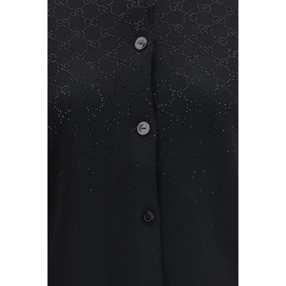 Schwarzer Wollcardigan