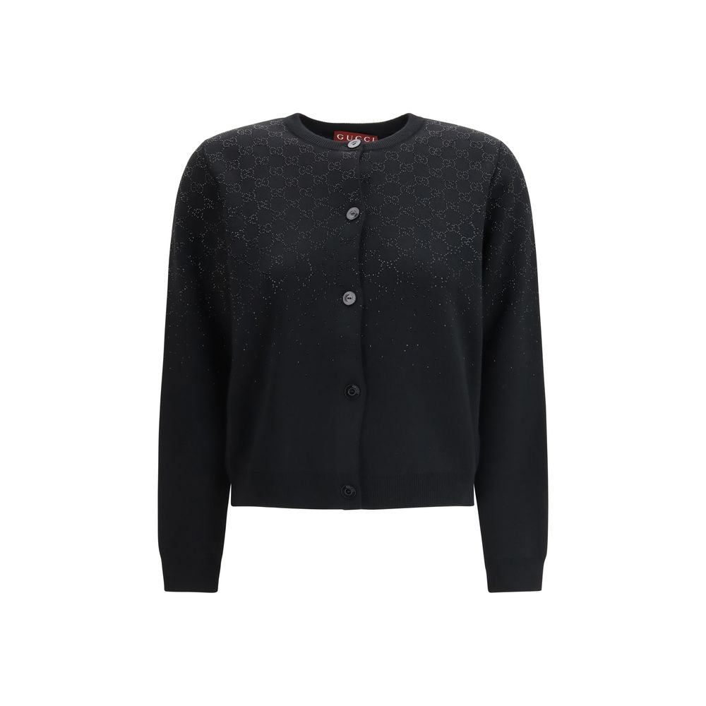 Schwarzer Wollcardigan