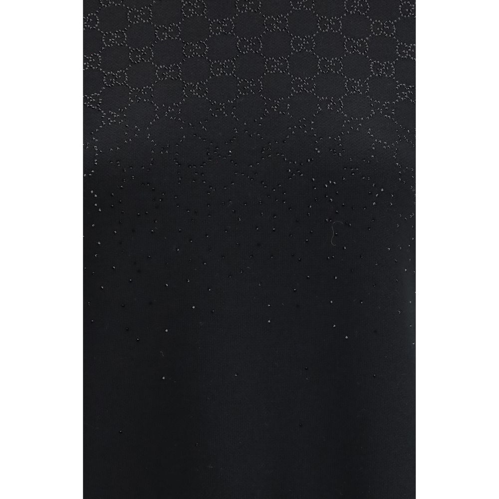 Schwarzes Woll-Freizeitkleid