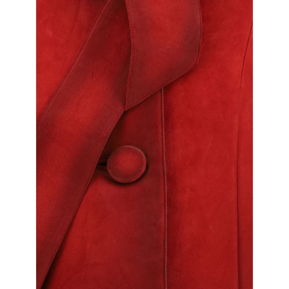 Red Bonded Suede Jacket