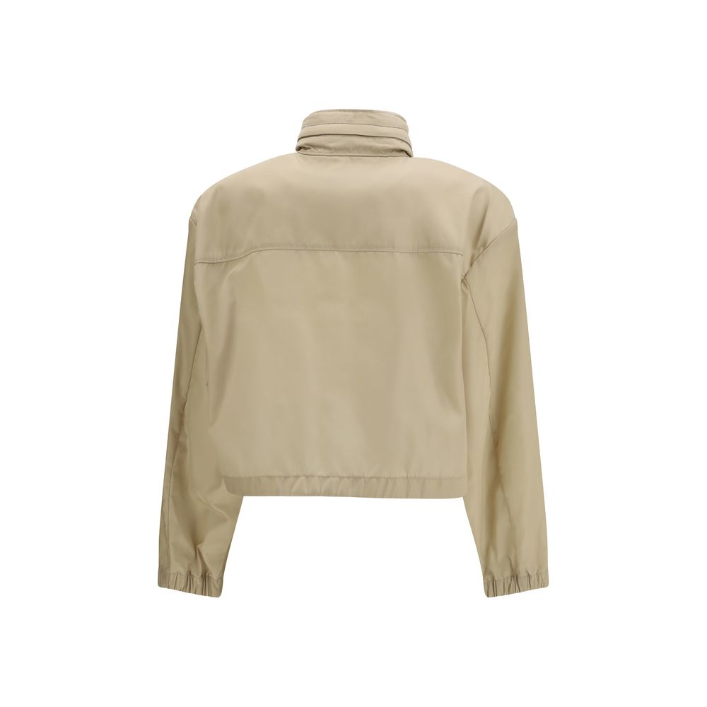 Giacca beige in nylon riciclato