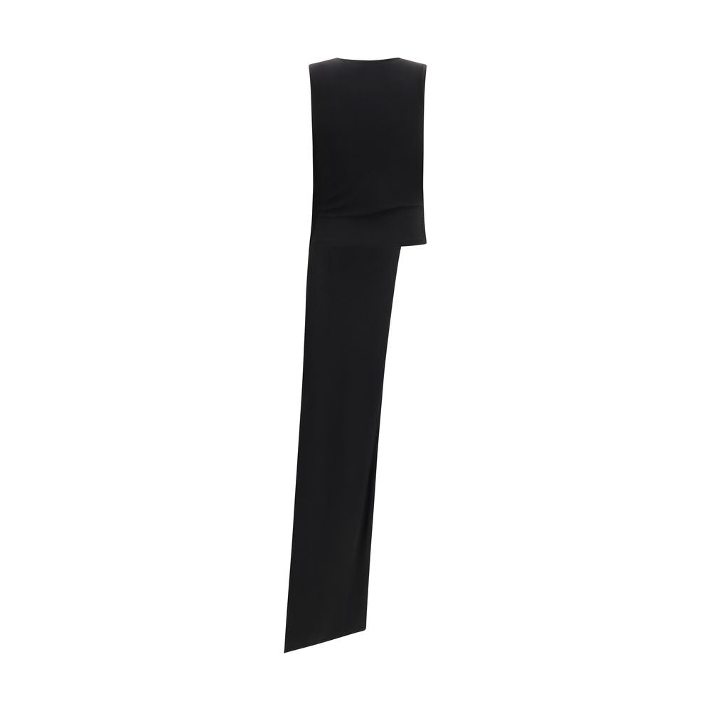 Sleeveless Top with lavallière neckline in jersey