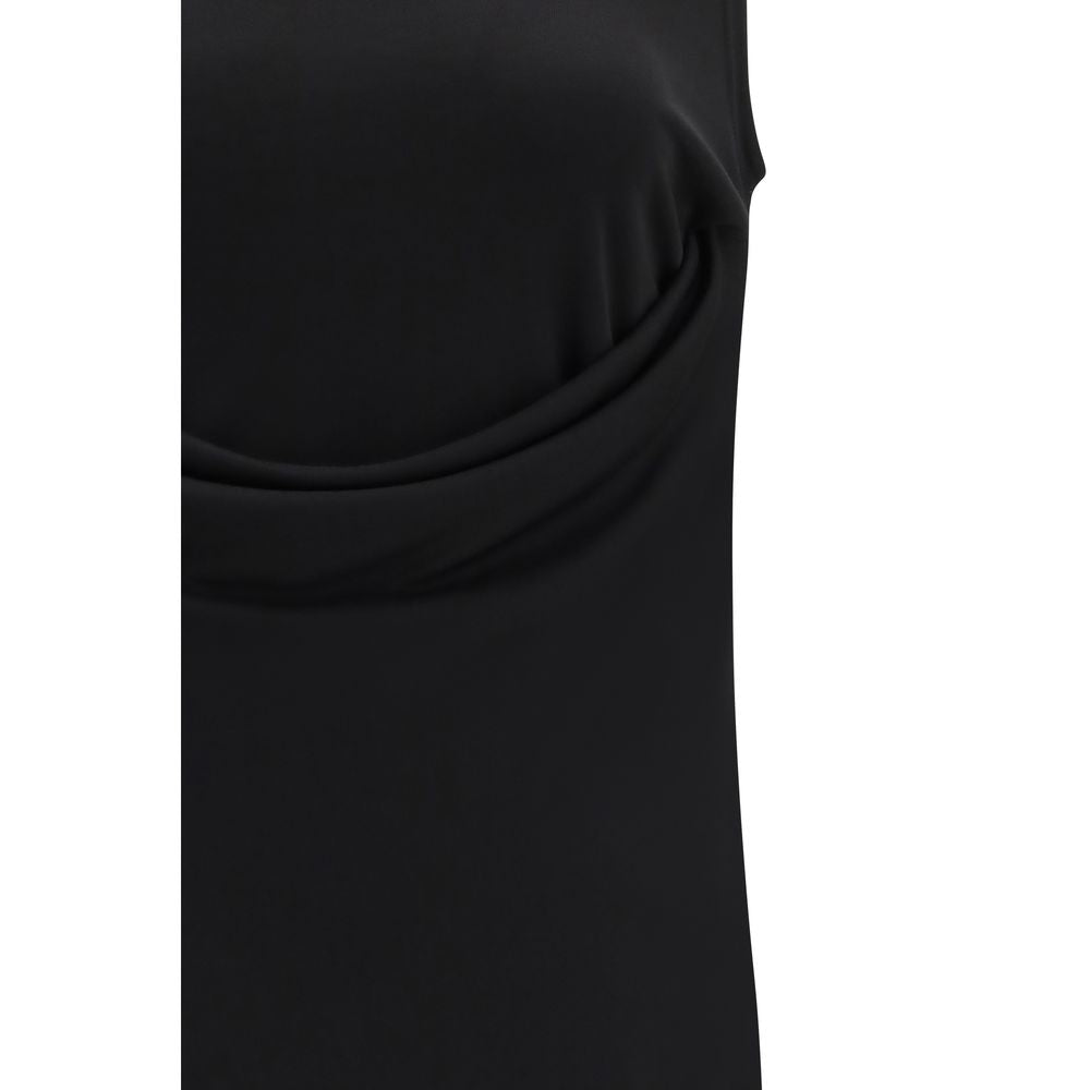 Sleeveless Top with lavallière neckline in jersey