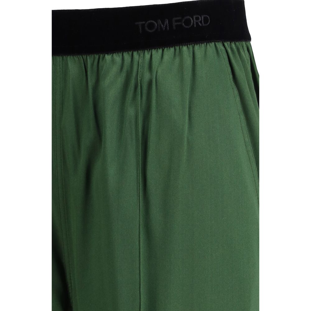 Stretch silk satin Trousers