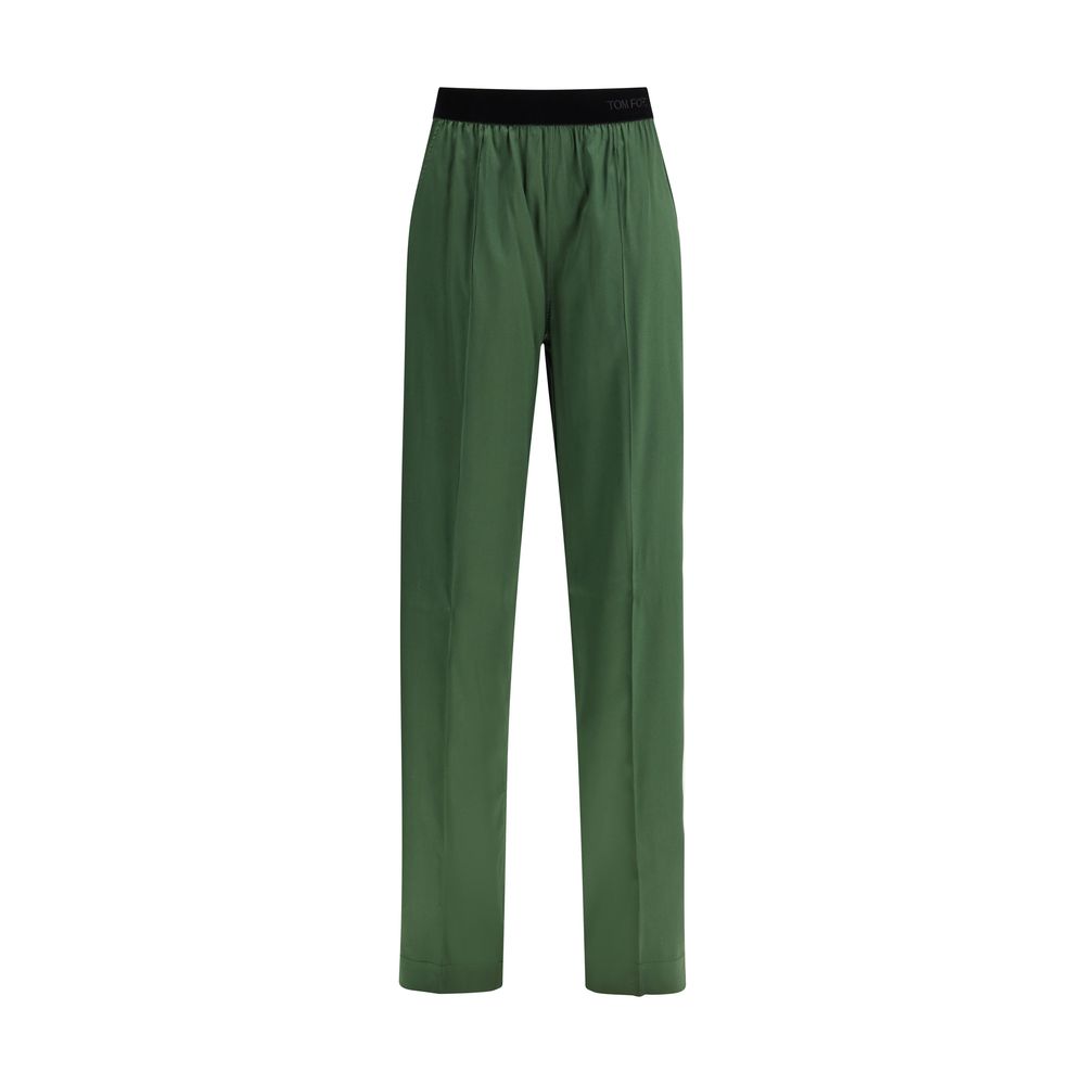 Stretch silk satin Trousers