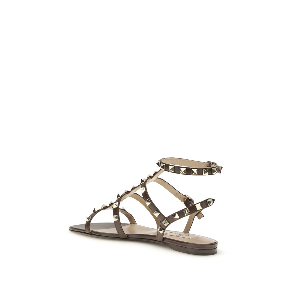 Rockstud leather Sandals