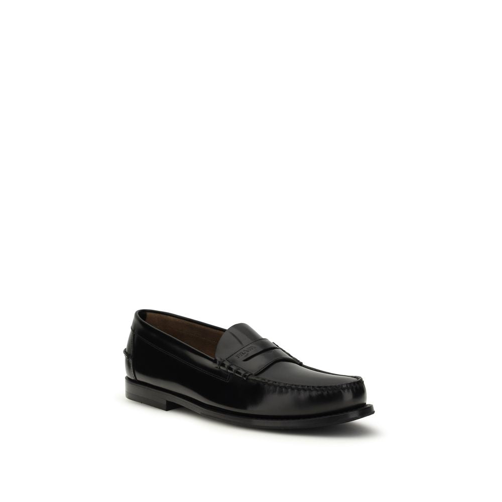 Brushed Leather Loafers